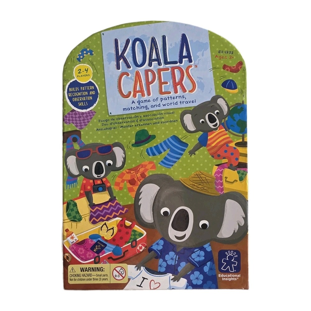 Educational Insights Koala Capers Matching Memory Board Game Complete EUC Ages 3